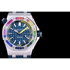 Audemars Piguet 15710st.Oo.A002ca.01 Rubber Band Mechanical Watch For Men Dark Blue