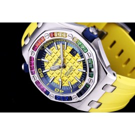 Audemars Piguet 15710st.Oo.A002ca.01 Rubber Band Mechanical Watch For Men Yellow