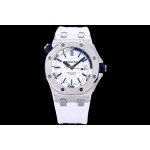 Audemars Piguet 15710st.Oo.A002ca.01 Sapphire Crystal Glass Mechanical Watch White