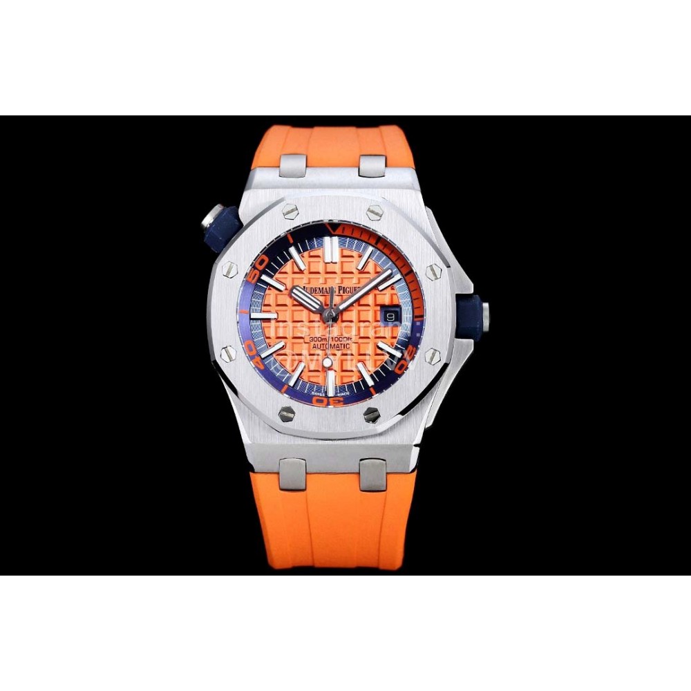 Audemars Piguet 15710st.Oo.A002ca.01 Sapphire Crystal Glass Mechanical Watch Orange