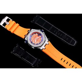Audemars Piguet 15710st.Oo.A002ca.01 Sapphire Crystal Glass Mechanical Watch Orange