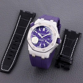 Audemars Piguet 15710st.Oo.A002ca.01 Sapphire Crystal Glass Mechanical Watch For Men Purple