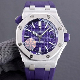 Audemars Piguet 15710st.Oo.A002ca.01 Sapphire Crystal Glass Mechanical Watch For Men Purple