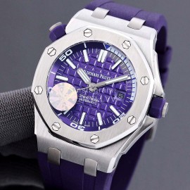 Audemars Piguet 15710st.Oo.A002ca.01 Sapphire Crystal Glass Mechanical Watch For Men Purple