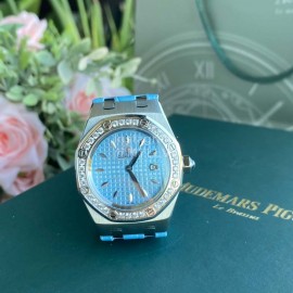 Audemars Piguet Crocodile Leather Strap Quartz Watch 67601 Blue