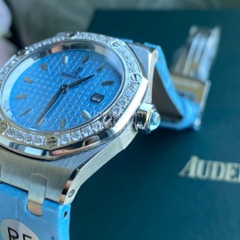 Audemars Piguet Crocodile Leather Strap Quartz Watch 67601 Blue