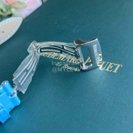 Audemars Piguet Crocodile Leather Strap Quartz Watch 67601 Blue