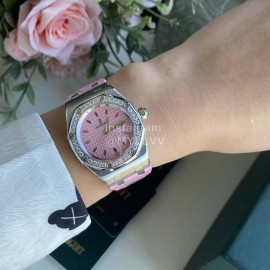 Audemars Piguet Crocodile Leather Strap Quartz Watch 67601 Pink