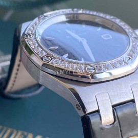 Audemars Piguet Crocodile Leather Strap Quartz Watch 67601 Black