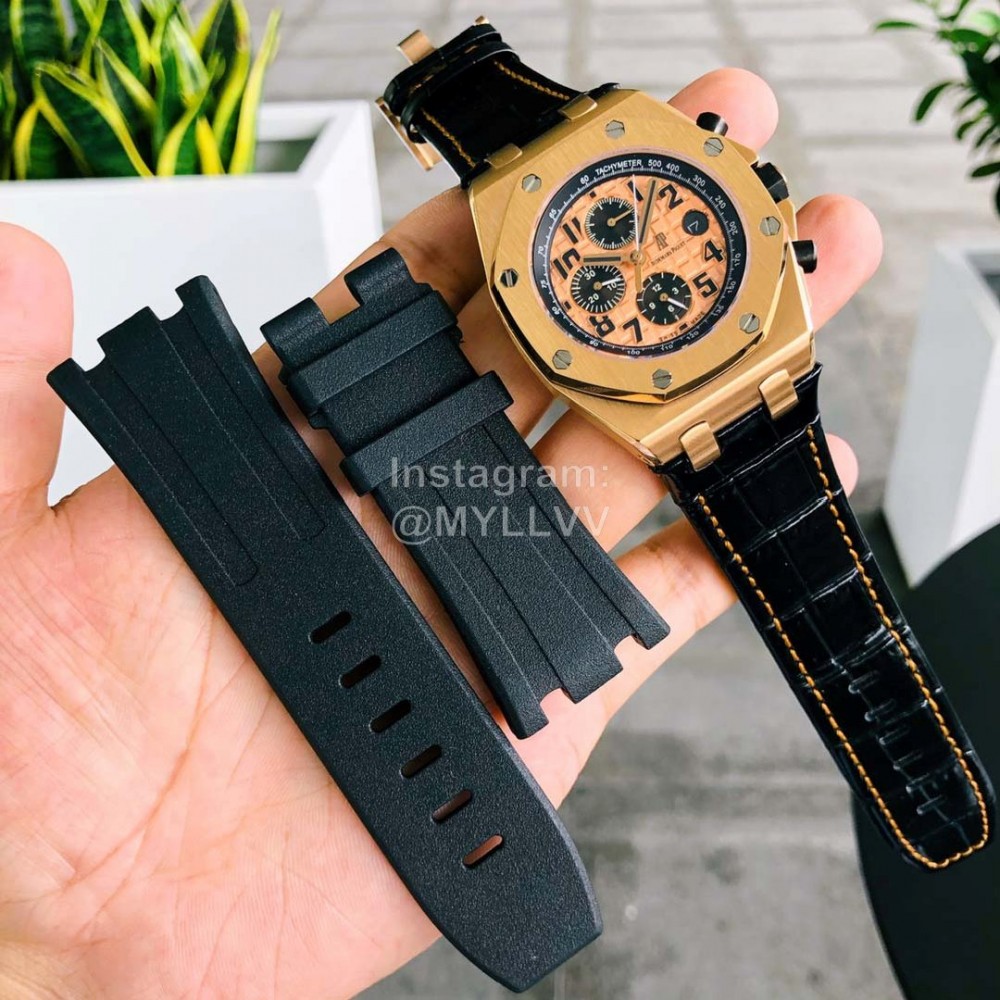 Audemars Piguet Crystal Glass Mechanical Watch For Men Gold