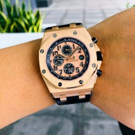 Audemars Piguet Crystal Glass Mechanical Watch For Men Gold