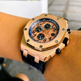 Audemars Piguet Crystal Glass Mechanical Watch For Men Gold