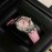 Audemars Piguet Crocodile Skin Strap Calendar Watch For Women Pink