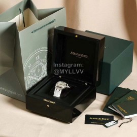 Audemars Piguet Crocodile Skin Strap Calendar Watch For Women White