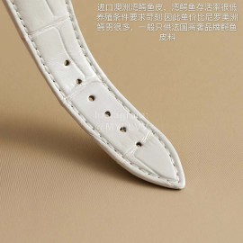 Audemars Piguet Crocodile Skin Strap Calendar Watch For Women White