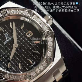 Audemars Piguet Crocodile Skin Strap Calendar Watch For Women Black