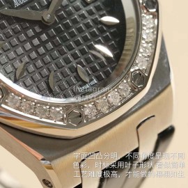 Audemars Piguet Crocodile Skin Strap Calendar Watch For Women Black
