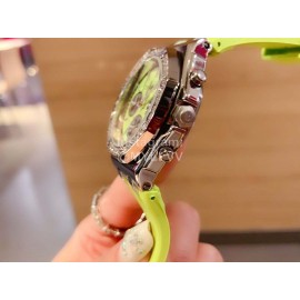 Audemars Piguet Rubber Strap Sapphire Glass Watch For Women Green