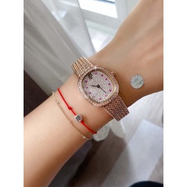 Audemars Piguet Retro Diamond Dial Watch For Women Rose Gold