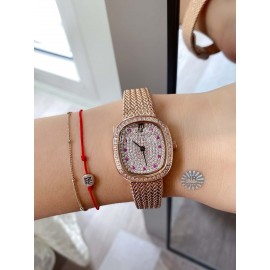 Audemars Piguet Retro Diamond Dial Watch For Women Rose Gold