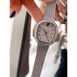 Audemars Piguet Retro Diamond Dial Watch For Women Silver