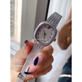 Audemars Piguet Retro Diamond Dial Watch For Women Silver