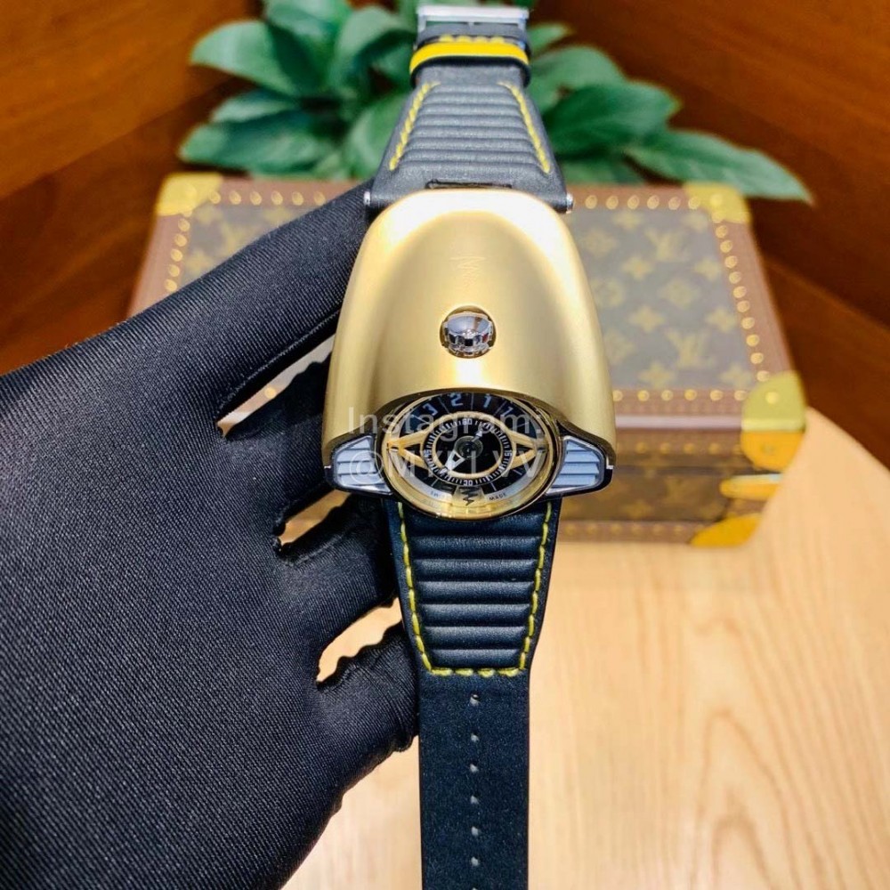 Azimuth Automobile Series Life Waterproof Watch Gold