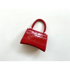 Balenciaga Mini Fashion Leather Crossbody Bag Handbag Red