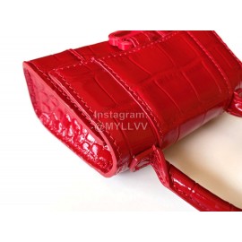 Balenciaga Mini Fashion Leather Crossbody Bag Handbag Red