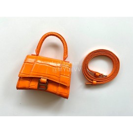 Balenciaga Mini Fashion Leather Crossbody Bag Handbag Orange
