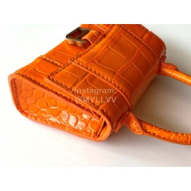 Balenciaga Mini Fashion Leather Crossbody Bag Handbag Orange