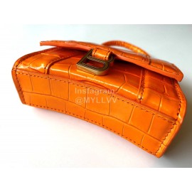 Balenciaga Mini Fashion Leather Crossbody Bag Handbag Orange