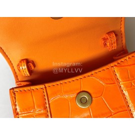 Balenciaga Mini Fashion Leather Crossbody Bag Handbag Orange