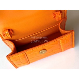 Balenciaga Mini Fashion Leather Crossbody Bag Handbag Orange