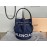 Balenciaga Canvas Wheel Drawstring Bucket Bag For Women Navy