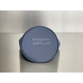 Balenciaga Canvas Wheel Drawstring Bucket Bag For Women Navy