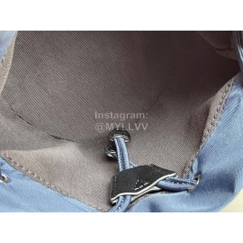 Balenciaga Canvas Wheel Drawstring Bucket Bag For Women Navy