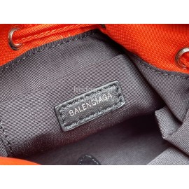Balenciaga Canvas Wheel Drawstring Bucket Bag For Women Orange