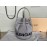 Balenciaga Canvas Wheel Drawstring Bucket Bag For Women Gray