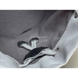 Balenciaga Canvas Wheel Drawstring Bucket Bag For Women Gray