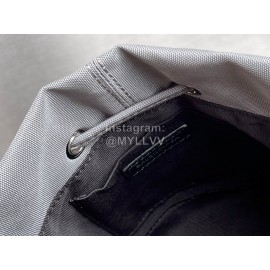 Balenciaga Canvas Wheel Drawstring Bucket Bag For Women Gray