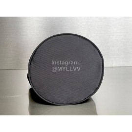 Balenciaga Canvas Wheel Drawstring Bucket Bag For Women Black