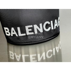 Balenciaga Canvas Wheel Drawstring Bucket Bag For Women Black