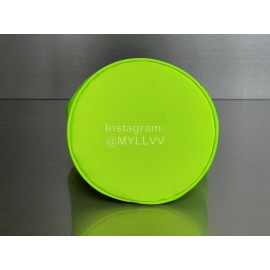 Balenciaga Canvas Wheel Drawstring Bucket Bag For Women Green