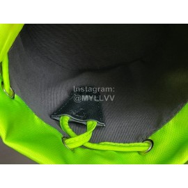 Balenciaga Canvas Wheel Drawstring Bucket Bag For Women Green