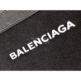 Balenciaga Fashion Nevy Box Canvas Collage Leather Envelope Bag Black