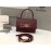 Balenciaga Leather Crossbody Sharp Handbag Wine Red