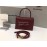 Balenciaga Leather Crossbody Sharp Handbag Wine Red
