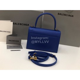 Balenciaga Leather Crossbody Sharp Handbag Blue