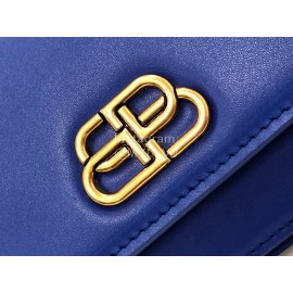 Balenciaga Leather Crossbody Sharp Handbag Blue
